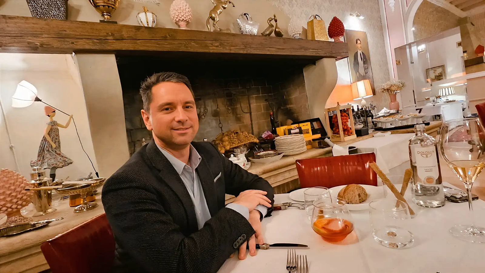 Roger Hohl at the Enoteca gourmet restaurant in Verona